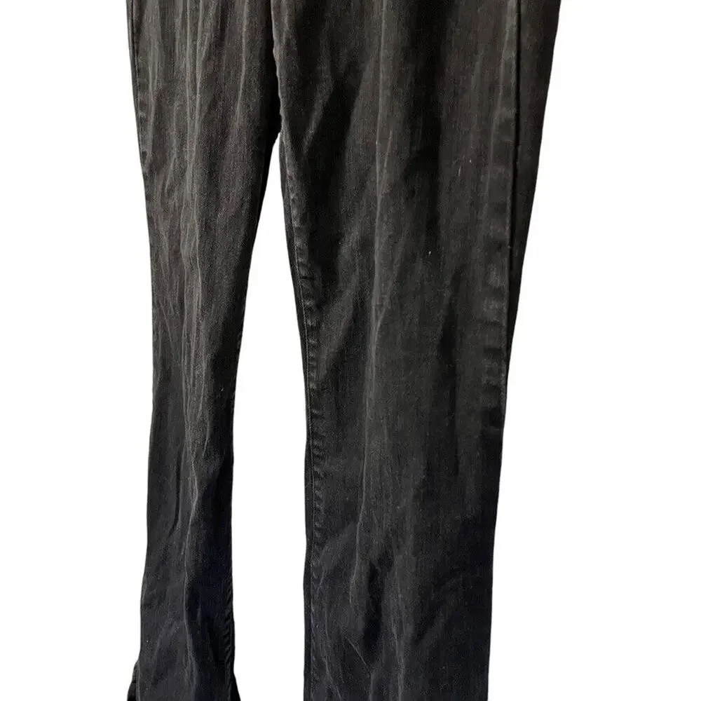 J Crew Womens Bootcut Boot Cut Black Wash Mid Rise Stretch Jeans sz 31 x 32